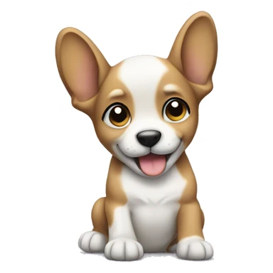 Puppy doing the peace sign sticker