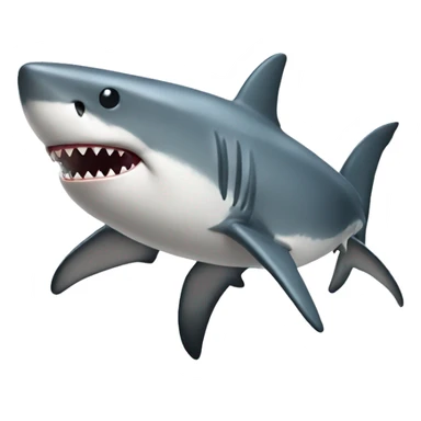 shark with panda nose sticker