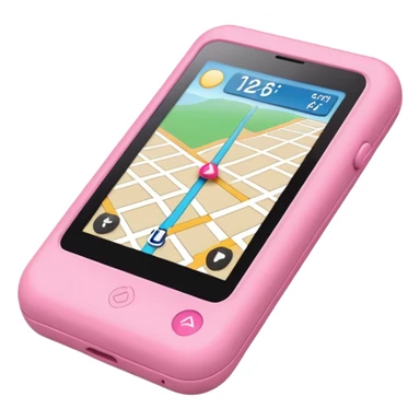 pink gps sticker