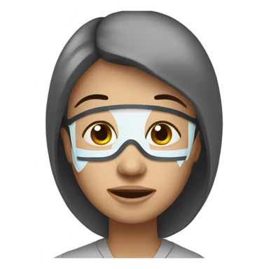 A sick mom have mask  sticker