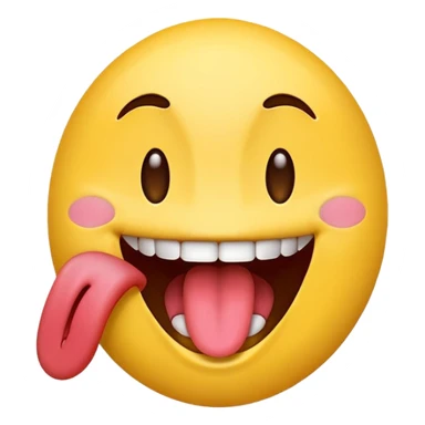 emoji with tongue out excited  sticker