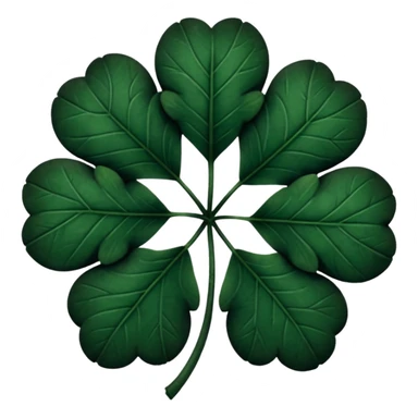 Trébol negro de cinco hojas  sticker