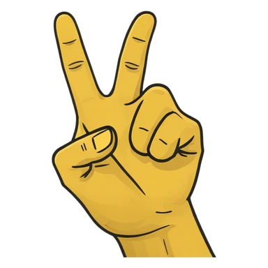 Yellow female hand making the letter L with index finger and thumb sticker