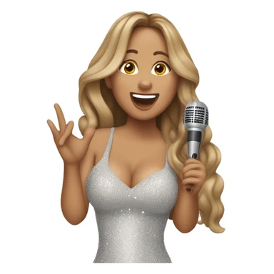 Mariah Carey singing ￼ sticker