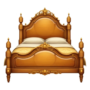 vintage antique old wooden warm-colored aesthetic bed sticker