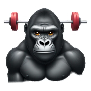 Gorilla in gym sticker