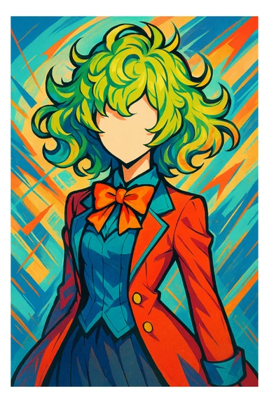 faceless chou romanesco, style 1 sticker