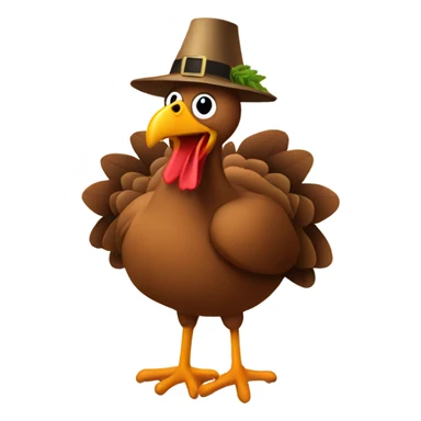 Turkey wearing a cork hat  sticker