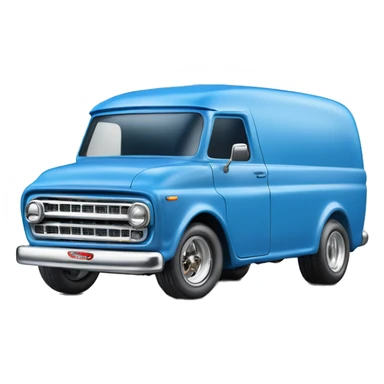Side shot, Hot wheels, Hot rod, large panel van truck,1964 with exposed chrome exhaust pipes, blue, large wheels in back sticker