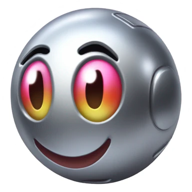 Metal cute Kirb ball driving on 4 car wheels sticker