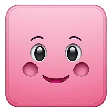 simple pink square paper no face on it sticker