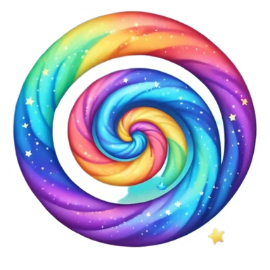 Rainbow galaxy starry star sticker