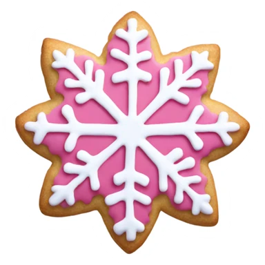 pink snowflake cookie  sticker