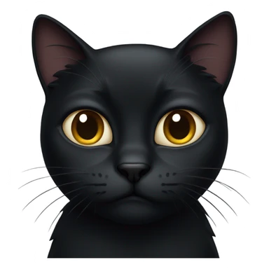 black cat looking annoyed sticker