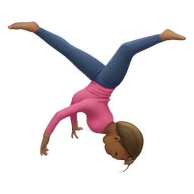 Girl doing a back flip  sticker