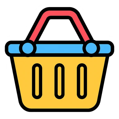 shopping basket sticker