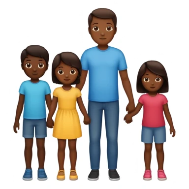 no faces only silhoute of family of 5 sticker