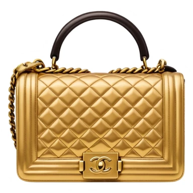 chanel le boy gold color bag sticker