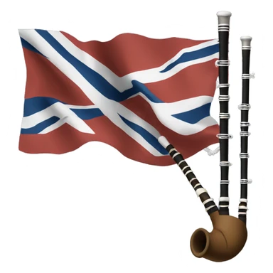 Bagpipes scotland flag sticker