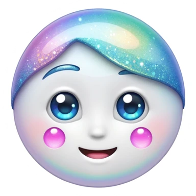 white glory glitter sticker