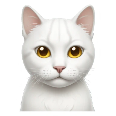 White cat with tears sticker