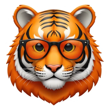 Tiger with sunglasses sticker