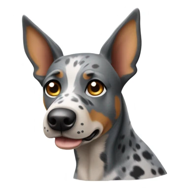 Cattle dog with cute eyes  sticker