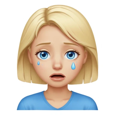 Crying girl with clean vibe sticker