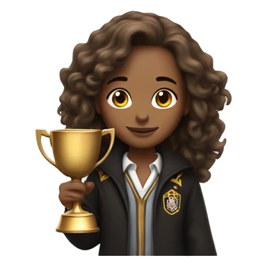 Hermione holds the winner's cup in her hand sticker
