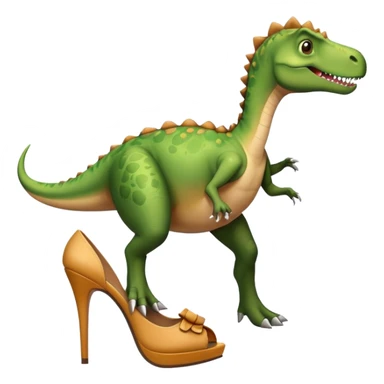 Dino wearing heels sticker