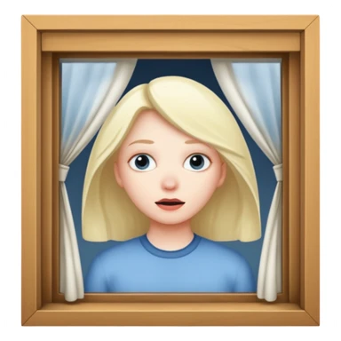 sneak peeping out a window sticker