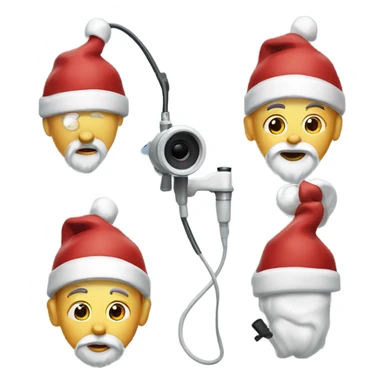 Santa clause with endoscope sticker