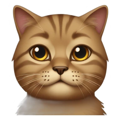 brown-scottish-cat-with-upset-face-and-drooping-eyes sticker
