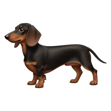 brown dachshund full body side view sticker