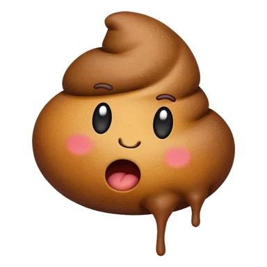 a poop emoji pooping sticker