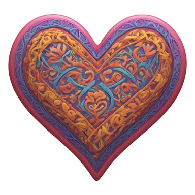 Heart valentine sticker