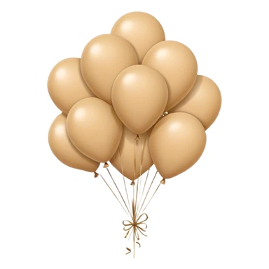 Beige balloon cluster  sticker