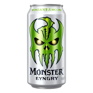 White monster energy sticker