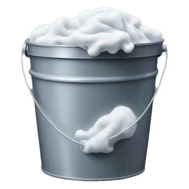 bucket with overflowing foam sticker