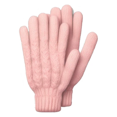 Light pink knitted gloves sticker
