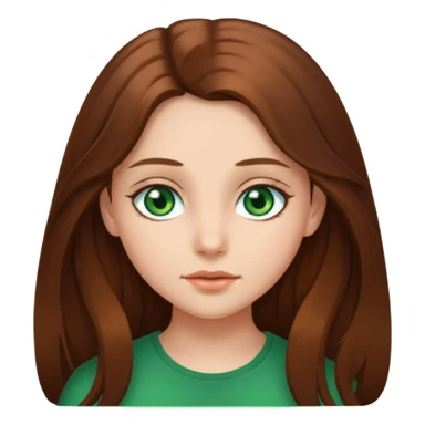 kahverengi uzun saçlı kız sticker