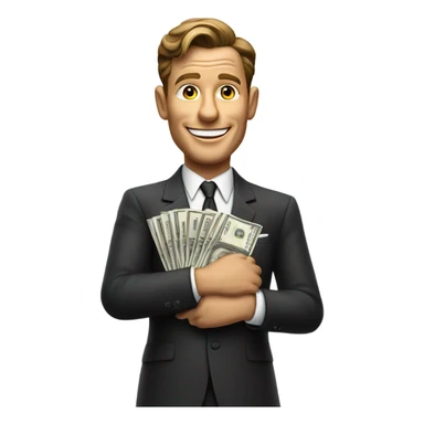 sinatra with money  sticker