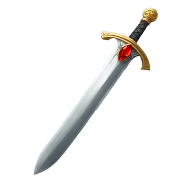 long sword with red gemstone in hilt sticker