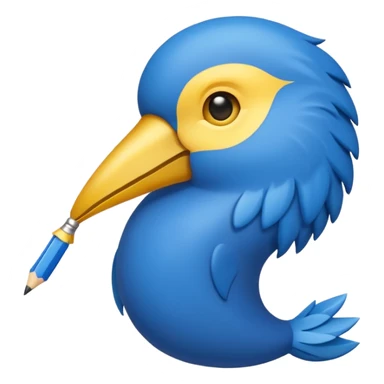 Um emoji de arara azul sticker