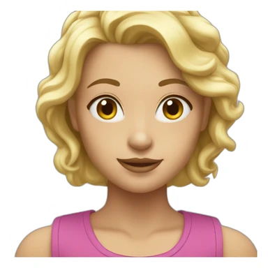 Blonde en train de bouder sticker