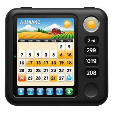 portable electronic Farmers' Almanac sticker