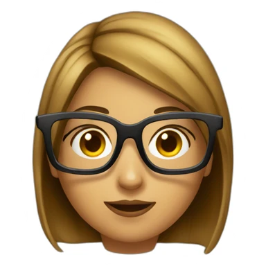 nerd woman learning with glasses sticker