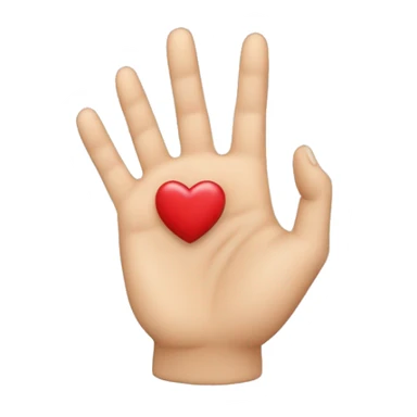 mano con el dedo corazón y el dedo del anillo estirados hacia delante y los otros estirados hacia arriba sticker