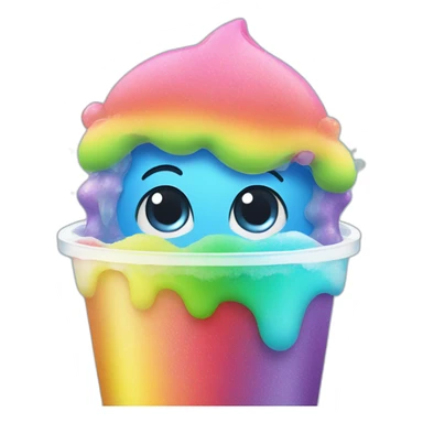 Rainbow Slushy without face sticker