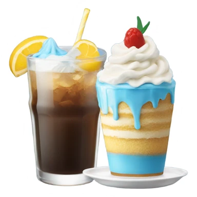 Camera a glass and cake and the color blue Costa Rica  sticker